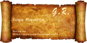 Goga Ruperta névjegykártya